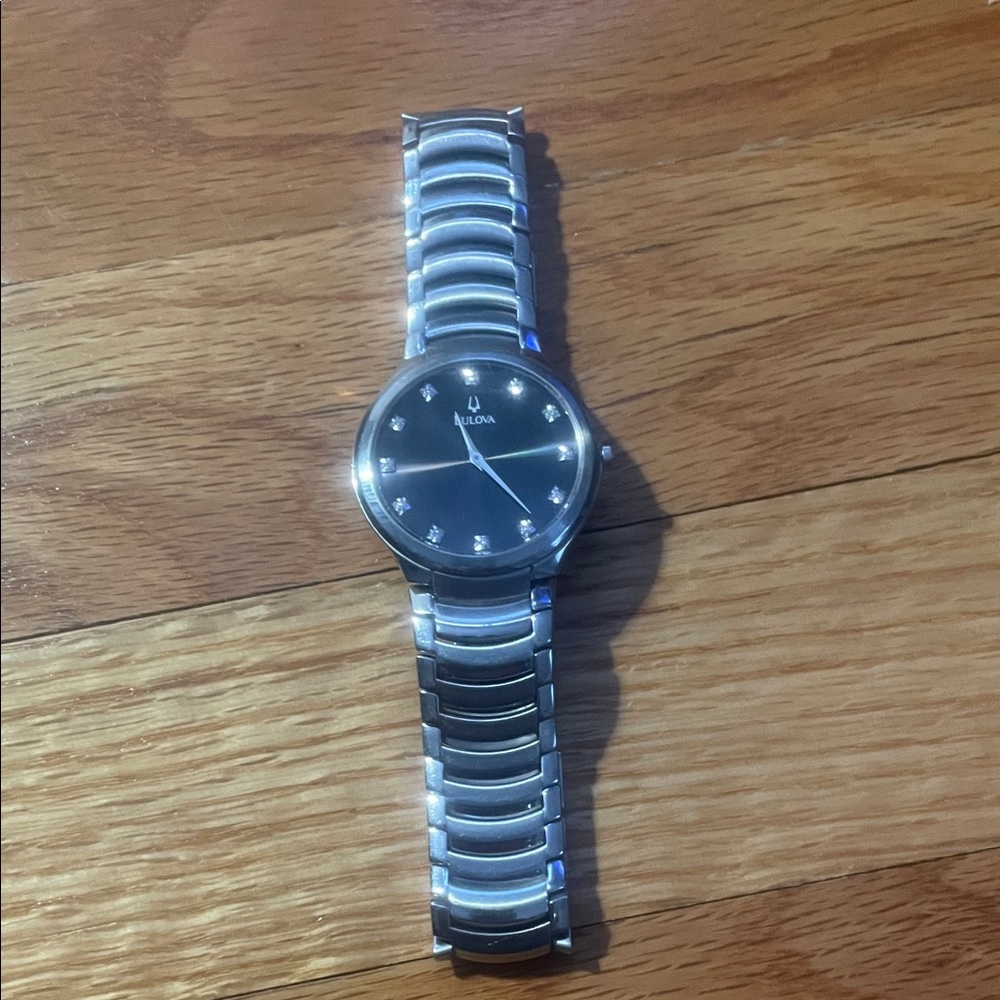 Bulova Diamond dress Watch with Black Dial